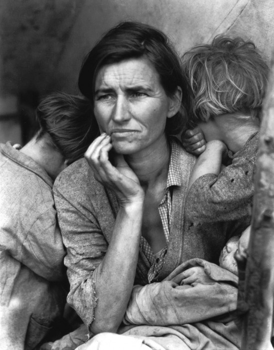 Migrant Mother. Recolectores de guisantes en la indigencia, Nipomo, California, 1936 